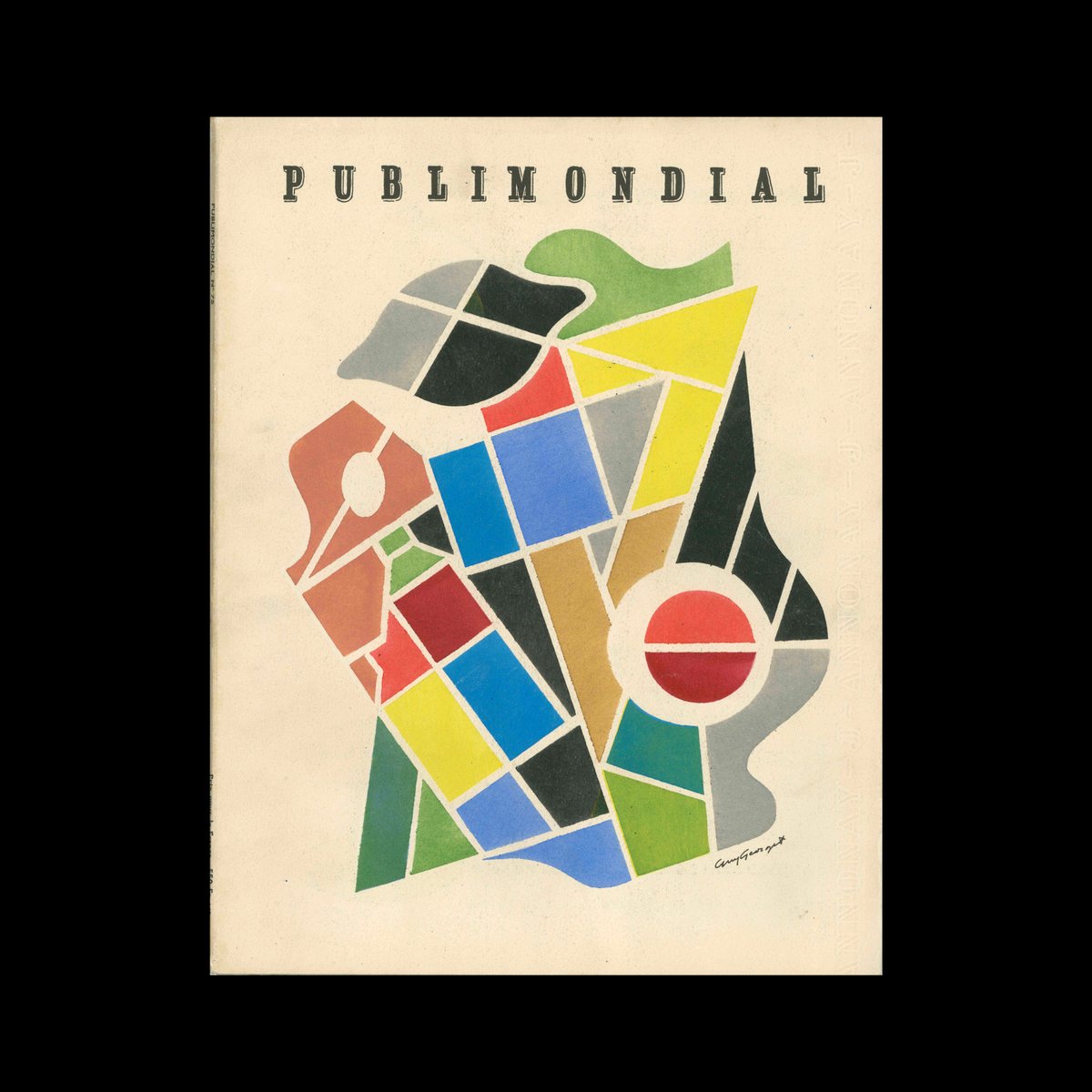 DesignReviewed's tweet photo. Publimondial 75, 1956. Cover design by Guy Georget https://t.co/z1cOu3iGnF #GuyGeorget  #design https://t.co/duLFjgxvDY