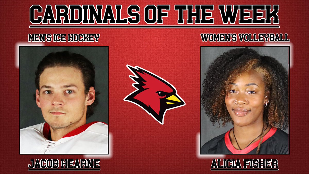 COTW | Our Cardinals of the Week are in as our winter sports get underway! Jacob Hearne earns the honor for @cardinals_mhky after their 1-0-1 week and Alicia Fisher of @cardinals_wvb earns honors after strong play in her final weekend of play. #CardinalStrong #CardinalCountry