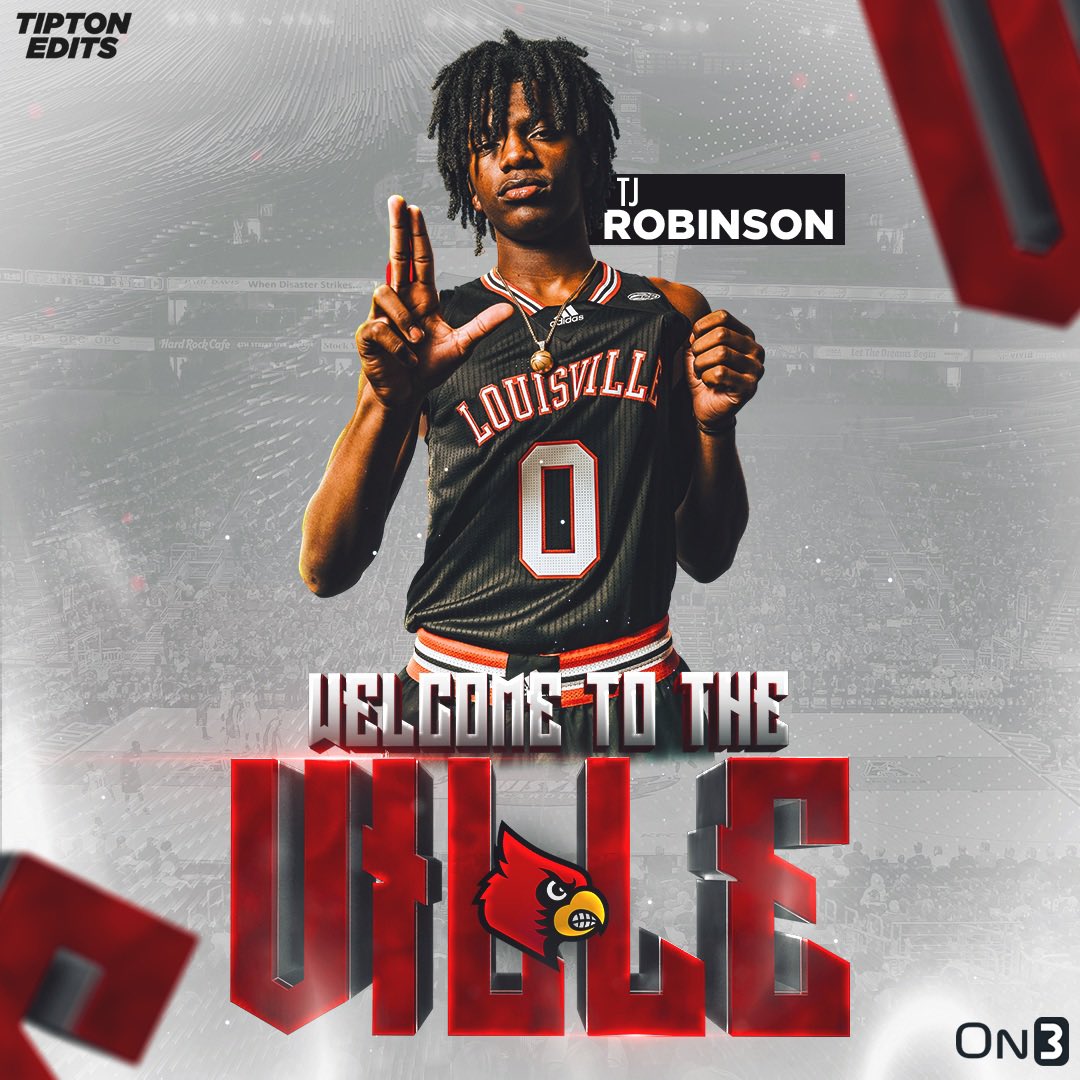 Louisville has landed a commitment from TJ Robinson, a class of 2024 three-star point guard. “I believe in Coach Payne.” More here: on3.com/college/louisv…