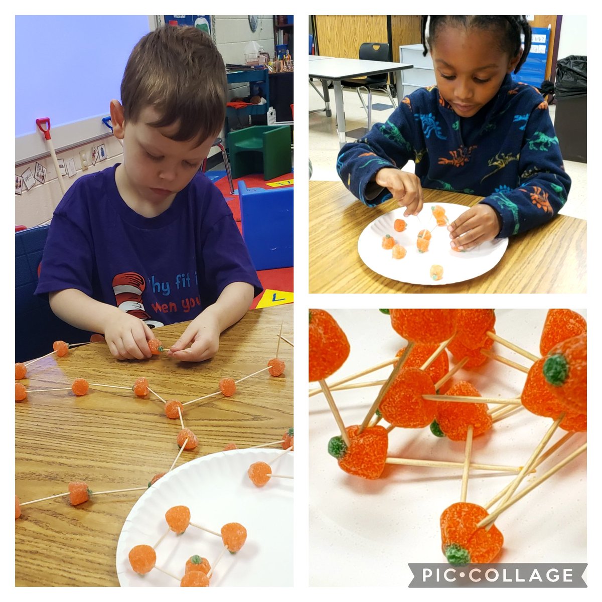 MsAmyatSPS's tweet photo. Fun STEM Halloween learning activity! Build shapes with 🎃! #STEMtober @WeAreBTWE @SPS_SpecialEd #ECSErocks @SufVAschools #BuildingtheBestSPS @RicksTasha50 @BernetteBrock @akaangel8 https://t.co/h8st9xCEwf