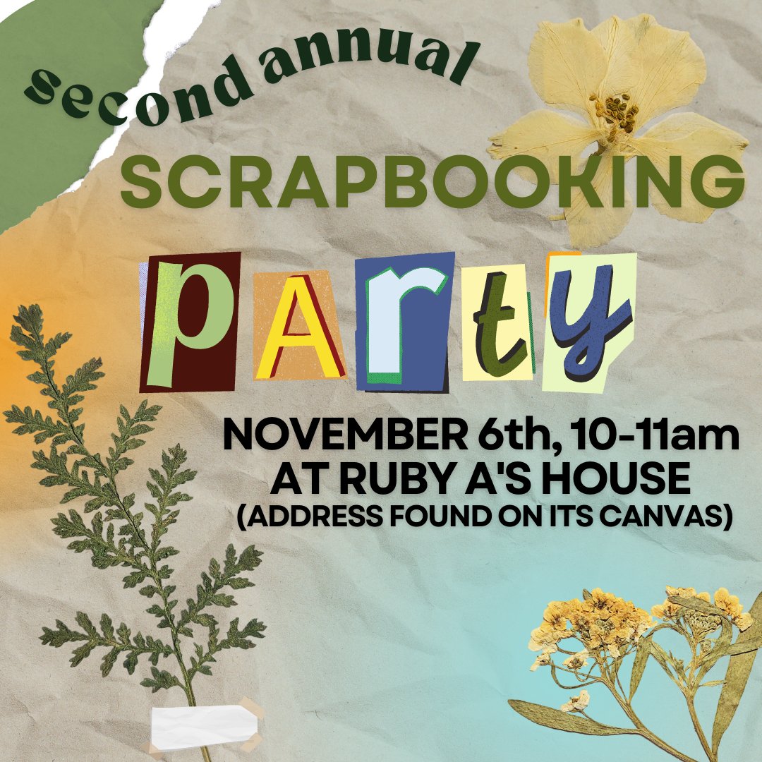 come and assemble another award winning troupe display and scrapbook with your theatre family!!