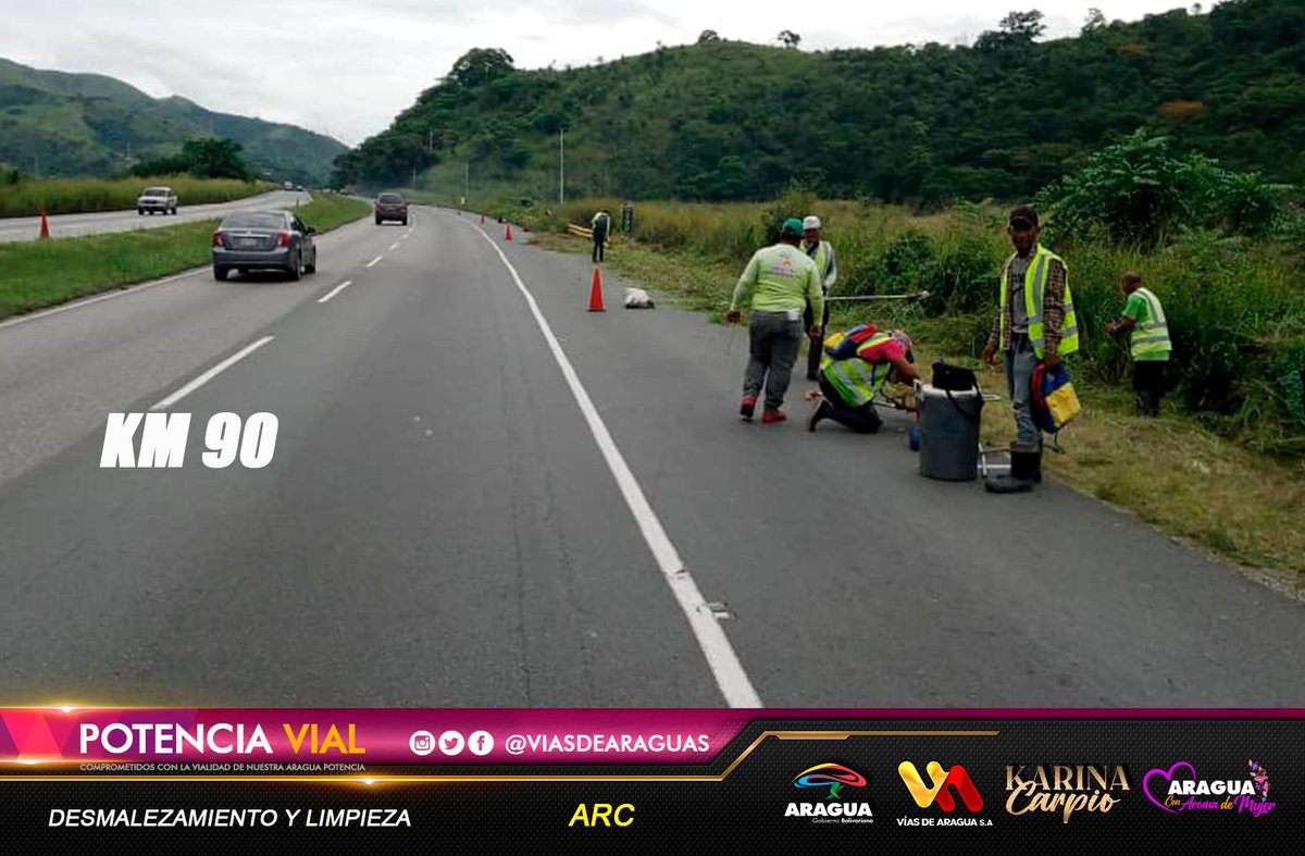 viasdearaguas's tweet photo. 🚧🦺Trabajando de manera incansable, desmalezamiento y limpieza en el km 90 en el marco del plan del 1x10 del buen gobierno, Gdora. @Soykarinacarpio optimizar y mejorar el paisaje de #ARC 🚧
#BrasilRenaceConLula
@NicolasMaduro @dcabellor @VTVcanal8 @amigosdemaracay @99Punto5 https://t.co/drJP3K17Ne