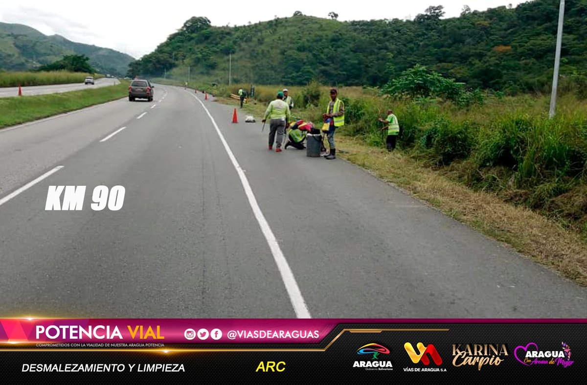 viasdearaguas's tweet photo. 🚧🦺Trabajando de manera incansable, desmalezamiento y limpieza en el km 90 en el marco del plan del 1x10 del buen gobierno, Gdora. @Soykarinacarpio optimizar y mejorar el paisaje de #ARC 🚧
#BrasilRenaceConLula
@NicolasMaduro @dcabellor @VTVcanal8 @amigosdemaracay @99Punto5 https://t.co/drJP3K17Ne