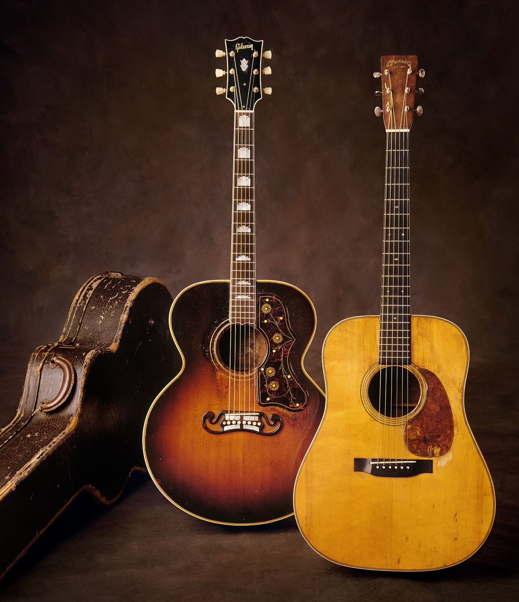 #VintageGuitarMonday 1951 Gibson SJ-200 • 1939 Martin D-28 Herringbone #acousticguitar #guitar #Gibson #MartinGuitars