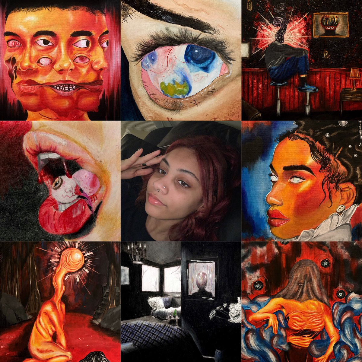 catchafade6500's tweet photo. in honor of halloween, my art and i https://t.co/K8mz0rTvYX