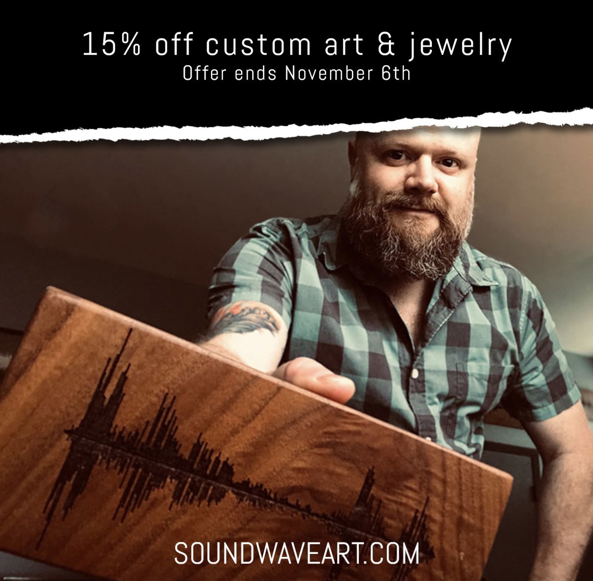 Shop Soundwaveart.com this week and get 15% off.
Use code NOV15 at checkout. Turn your voice into art.

#soundwaveart #soundwavejewelry #holidaygifts #sale