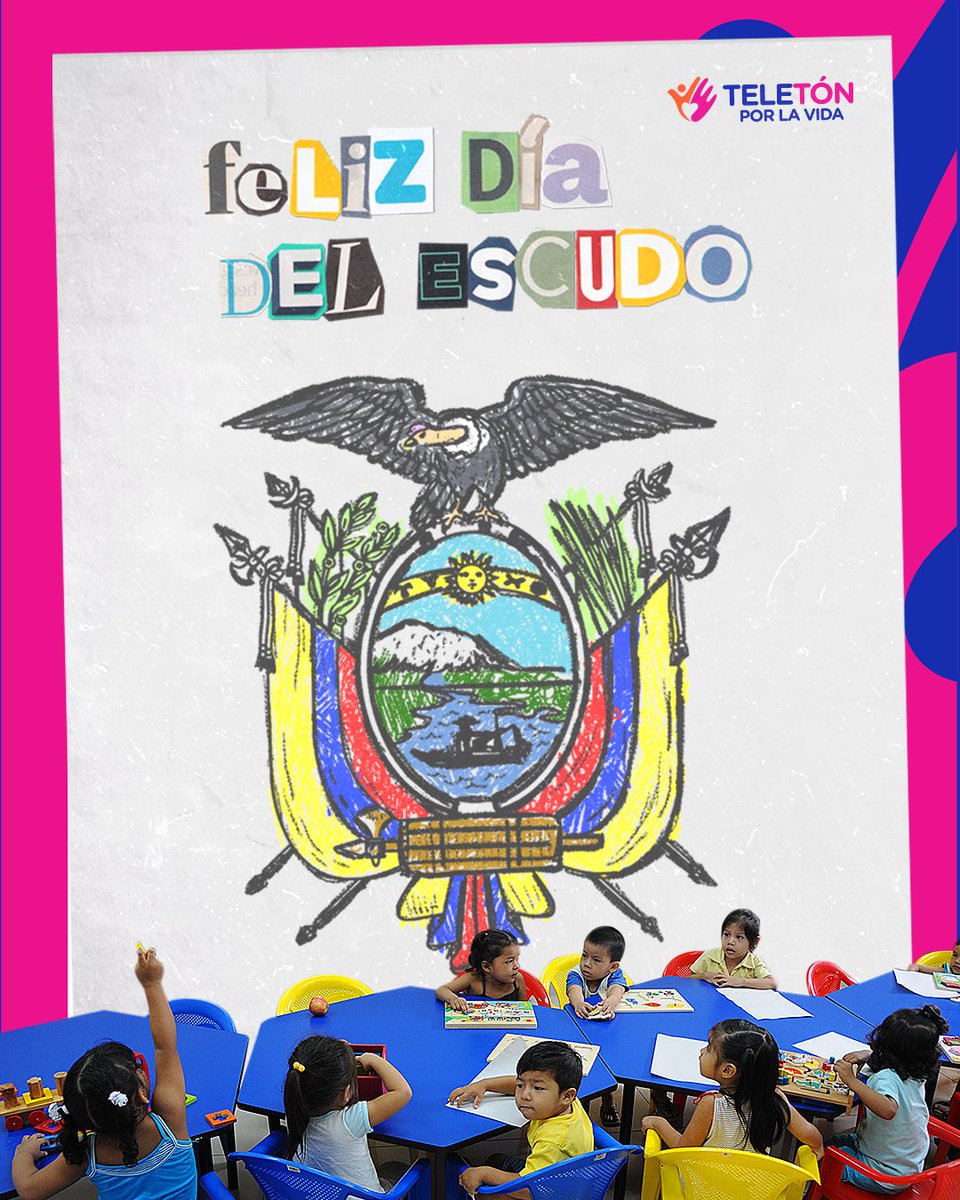 ¡Día del Escudo Nacional! 
Honramos a nuestro símbolo patrio por ser referente de historia, lucha y esfuerzo. 👧🏽🙌🏻🧒🏻
¡Viva el Ecuador! 

#Teleton #Tudonacionnosmueve #díadelescudonacional