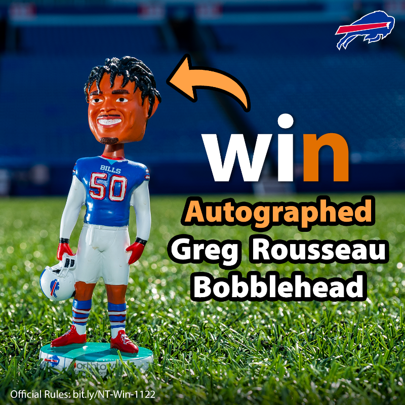 FOLLOW us @northtownauto and RT this post for a chance to win!!

We're giving away an autographed <a href="/gregrousseau/">Gregory Rousseau 🪬</a> bobblehead to celebrate his HUGE game this past Sunday 🎉

* One winner selected Thursday, 11/3/22