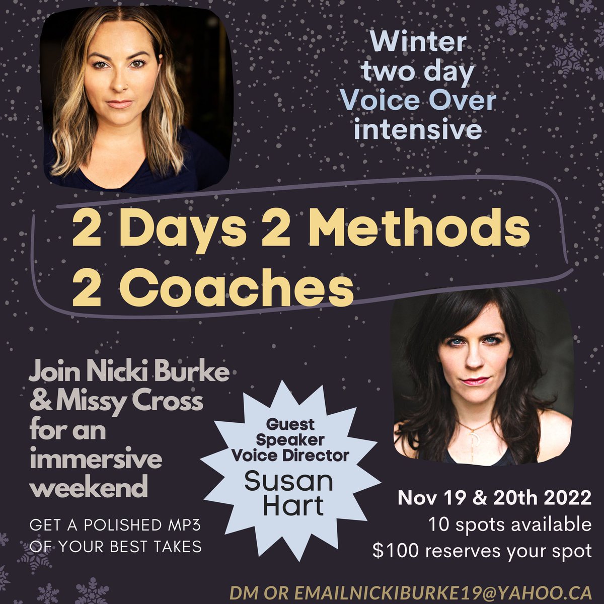 Happy Halloween!! 🎃
We still have some spots in our upcoming Voiceover intensive with Director Susan Hart! 
Dm for details and to reserve your spot.
#actorslife #voiceover #actor #voiceactor #studiolife #workshop #Toronto