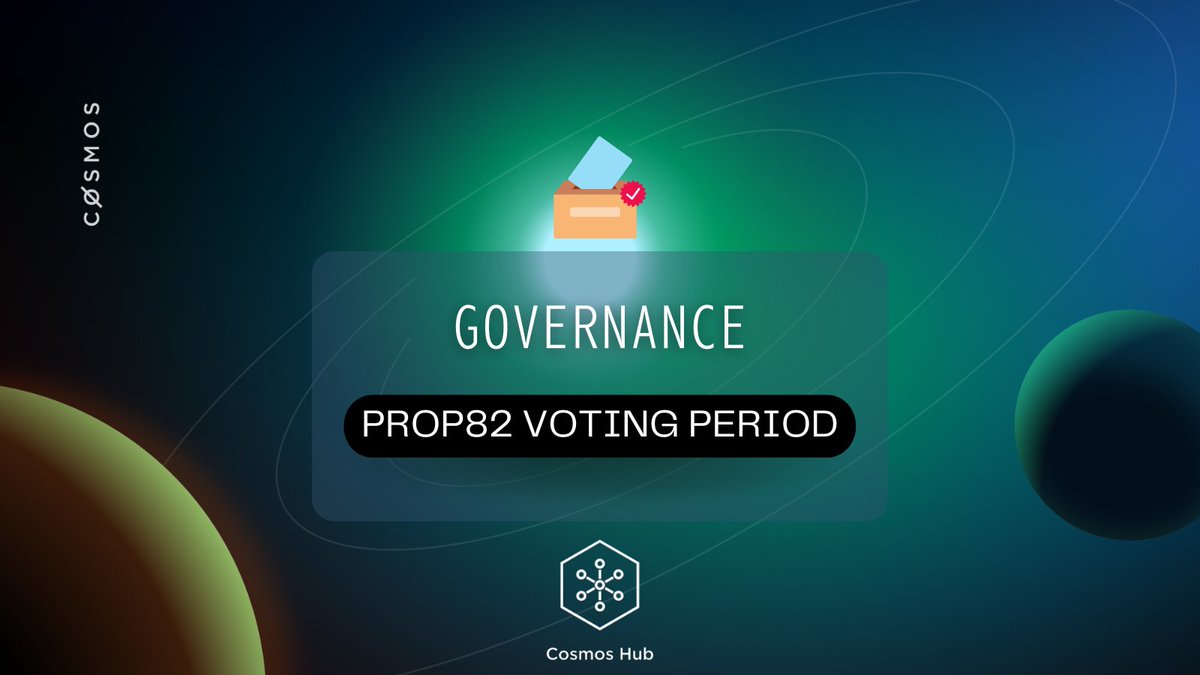 cosmoshub's tweet photo. Dear @cosmos community, Prop 82 is open for voting! Introducing “ATOM 2.0: A new vision for Cosmos Hub”. 

Let's dig in!
https://t.co/0dAsR12Nxm https://t.co/oi2Pnb4Dx0
