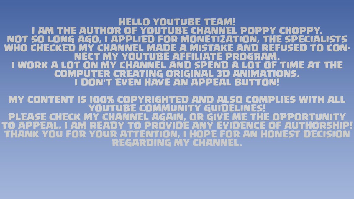 SirAdamNFT's tweet photo. Dear @TeamYouTube please help 🥺 https://t.co/TYcRrPPSIo