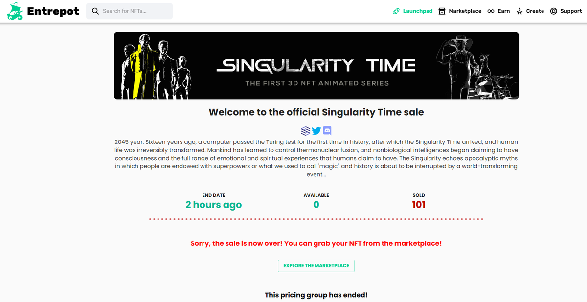 vizmotor's tweet photo. WOW! We are absolutely humbled by the community support.
We sold out Episode 02.
Thank you for everyone on this journey with us.
This is just the beginning!
@dfinity
@EntrepotApp
@PortalDapp
#SingularityTime
#DFINITY #NFT https://t.co/43no2BC4I8