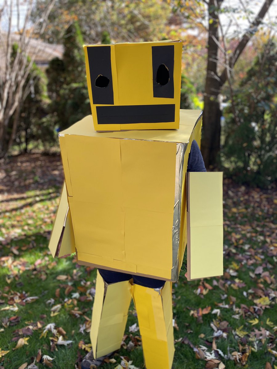 We had fun this year with a more sustainable Halloween. A few boxes, some recycled paper and my son’s love for <a href="/Minecraft/">Minecraft</a> came to life - literally. @thefuturescore has a bunch of tips to save cash and carbon - and have fun helping the planet. #minecraft #halloween #futurecard