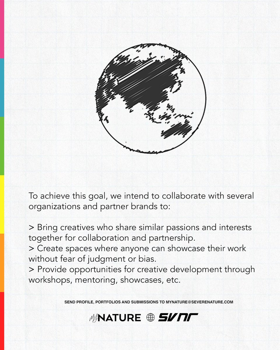 SevereNature's tweet photo. MY NATURE CAMPAIGN

My Nature was born out of our desire to highlight the values, talent and innovation of emerging artists in society...

Read more: https://t.co/W2HTEwW1qJ…

Send Profiles, Portfolios, and Submissions to mynature@severenature.com

#mynature #creatives #snvr https://t.co/K1YONDU4B4