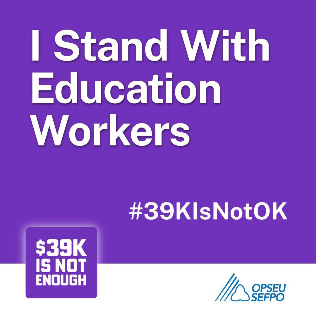 Watching <a href="/CP24/">CP24</a> and <a href="/Sflecce/">Stephen Lecce</a> is a LIAR. Won’t even answer the questions the press asks. Repeats himself. Education Workers are not teachers. And let me tell you the pensions are not the highest paid. #39kIsNotEnough SHAME on you <a href="/fordnation/">Doug Ford</a> <a href="/PierrePoilievre/">Pierre Poilievre</a>