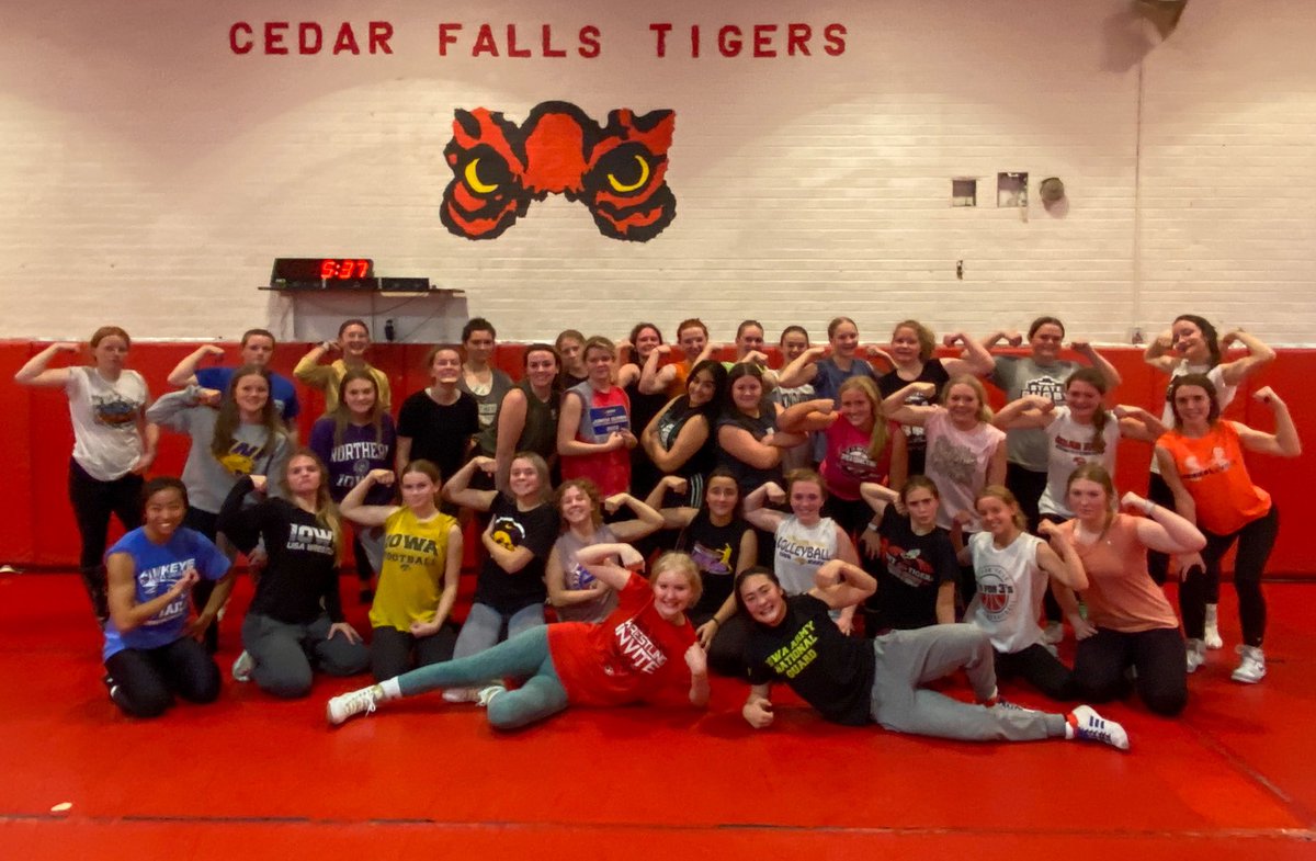 HISTORY WAS MADE TODAY IN THE CEDAR FALLS HIGH SCHOOL WRESTLING ROOM!