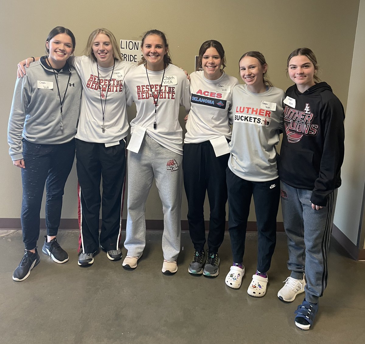 I love the girls outfits today.   I think best costume around!  Thanks girls I got a laugh checklist:  sweat pants, dri fit or hoodie,  NB shoes, whistle, practice plan.  They even threw in the boot shoe <a href="/Hailey_k30/">Hailey</a> <a href="/BrowningHalyn/">Halyn Browning</a> <a href="/MaggieVinson26/">Maggie Vinson</a> <a href="/KatieVinson26/">Katie Vinson</a> <a href="/ashtynnbarnett/">Ashtynn Barnett</a>