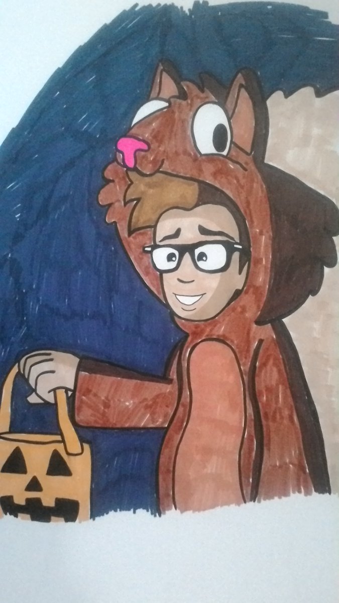 tanooki_project's tweet image. I can has candies. 
#YourFavoriteMartian #YFM #YFMPuff #Halloween #Drawing