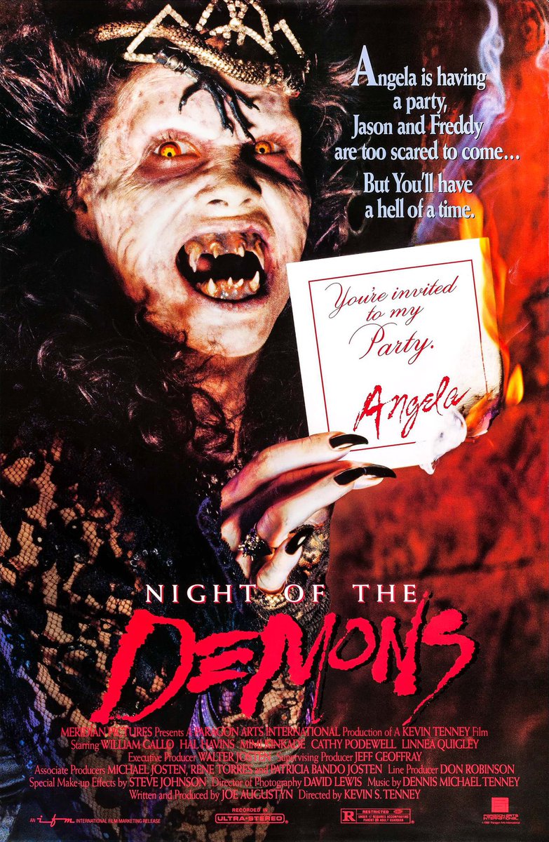 #31DaysofHorror 

Day 31. First of tonight’s double feature, 1988’s wonderful Night of the Demons. @Scream_Factory