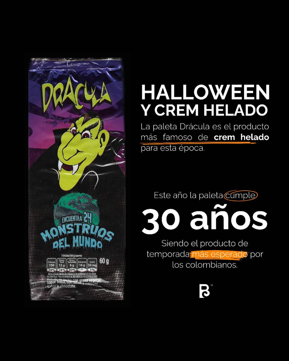 brandcop_co's tweet photo. Todos hemos comido paleta Drácula o hemos querido coleccionar sus muñequitos🦇.
Esta paleta es la muestra de que la Propiedad Intelectual está en todas partes🧠.
En el producto, en la empresa, en la marca, en su distribución… ⚡
#Brandcop #Halloween #PaletaDracula #Colombia https://t.co/mCa3t68ayp