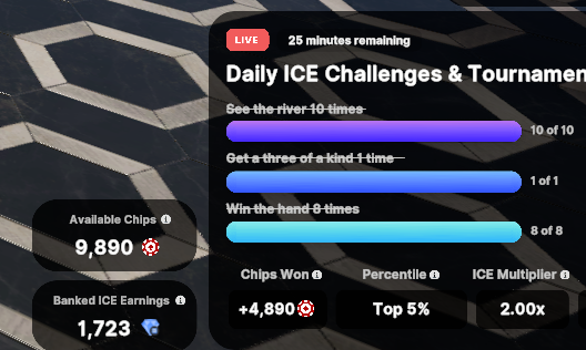 robe_dro's tweet photo. Solid day of #icepoker grind @DecentralGames https://t.co/z8Dv5aR94c