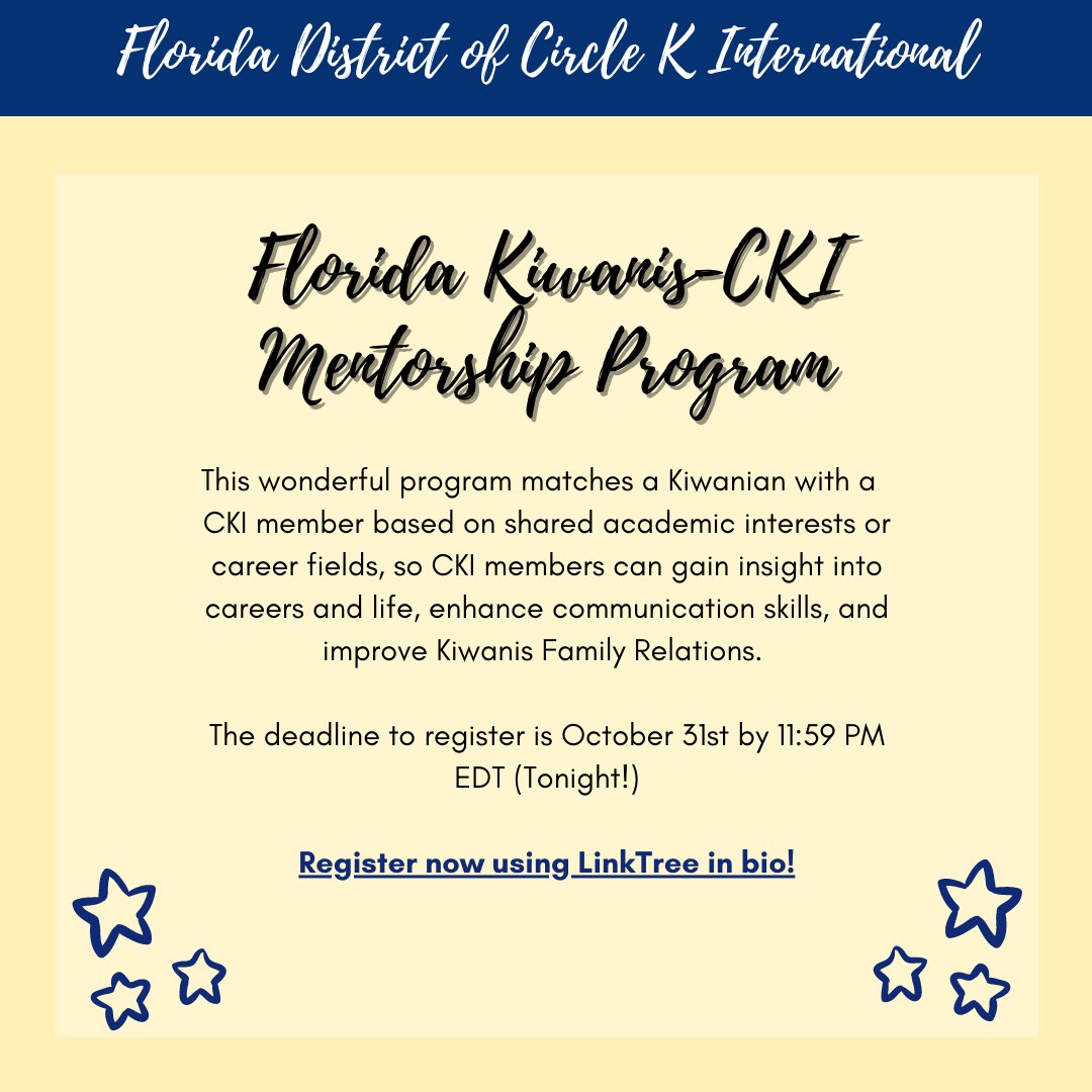 floridacirclek's tweet photo. Don't forget to register by TONIGHT! 💙 This is a great networking opportunity and one you certainly don't want to miss! ✨ Register NOW using https://t.co/7GyiCyURq7 https://t.co/tpE0mHb9bf