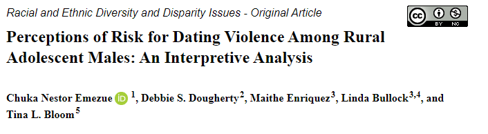 ✅NEW PUB with <a href="/AmJMensHealth/">AmJMensHealth</a> - A qualitative research study with rurally-located US young males, ages 15-17. 

How do rural adolescent males perceive and dialectically discourse #DatingViolence &amp; their risk of experiencing or perpetrating it?

Findings from our study: 🧵