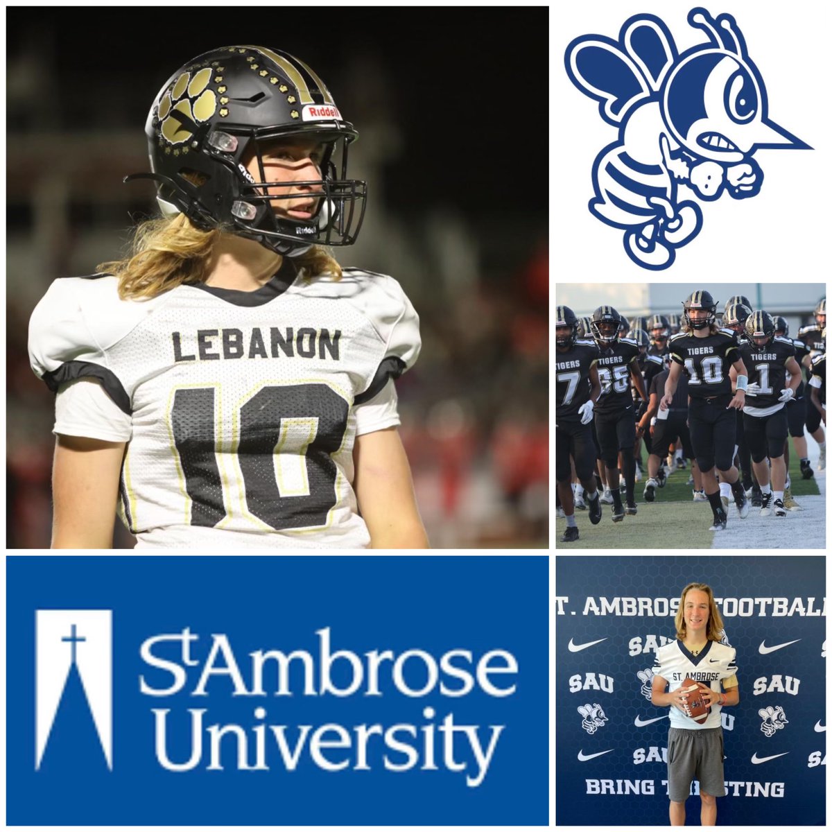 I’m very blessed and excited to announce that I will be furthering my academic and football career on scholarship at St. Ambrose University!!! Thank you to my family, coaches, and teammates who made this possible. @FillippSAU @SAU_CoachQ @CoachSCDub @CoachJeffSmock