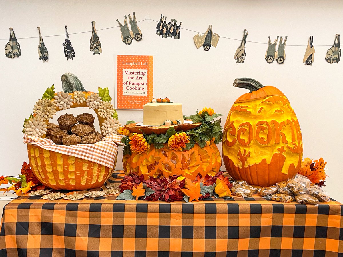 Happy Halloween from the Campbell Lab! All credit to the lab's artists &amp; bakers (i.e. the whole lab)! 🎃🧁