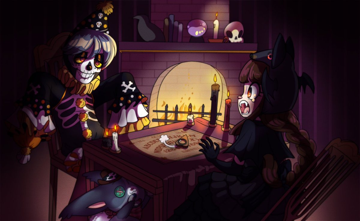 KarmicPun_Dev's tweet photo. Happy Halloween! The dollhouse gang enjoys(?) a very spooky night together.
#DontToyWithMe
#DontToyWithMeVN
#DTWM https://t.co/JMY70SWRNp