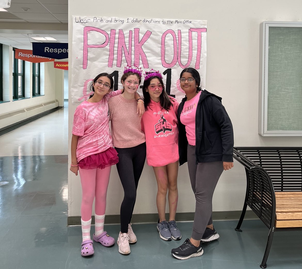 MissRosano's tweet photo. Breast Cancer Awareness 💕 Pink Out @scofieldmagnet @Mr_SClay https://t.co/1je3cMHPgz