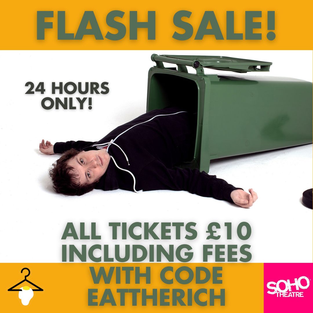 Objectively Funny (@objectivlyfunny) on Twitter photo pinch, punch, it's a FLASH SALE!
yes with it exactly two weeks until <a href="/TomMayhew/">Tom Mayhew</a> starts his run at <a href="/sohotheatre/">Soho Theatre</a>, we're holding a quick-fire mini-sale!
all tickets to this spectacularly silly show about money cut down so that you can save a bit of yours
sohotheatre.com/shows/tom-mayh… pinch, punch, it's a FLASH SALE!
yes with it exactly two weeks until <a href="/TomMayhew/">Tom Mayhew</a> starts his run at <a href="/sohotheatre/">Soho Theatre</a>, we're holding a quick-fire mini-sale!
all tickets to this spectacularly silly show about money cut down so that you can save a bit of yours
sohotheatre.com/shows/tom-mayh…