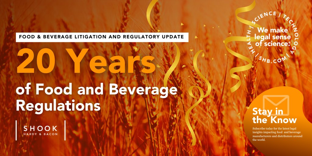 We are celebrating 20 years of the Food and Beverage Litigation and Regulatory Update in this special anniversary edition of the newsletter! Let’s take a special look back on the notable regulations that have been established in the past 20 years. fal.cn/3td4x