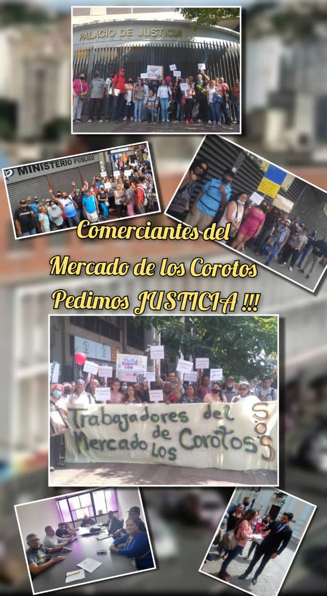 CorotosGCCrespo's tweet image. #mercadodeloscorotos Justicia para los más 1500 familiares afectados @TarekWiliamSaab Mañana 01 Nov nos concentraremos una representación de lod comerciantes en las afueras del Palacio en espera de la Audiencia Preliminar