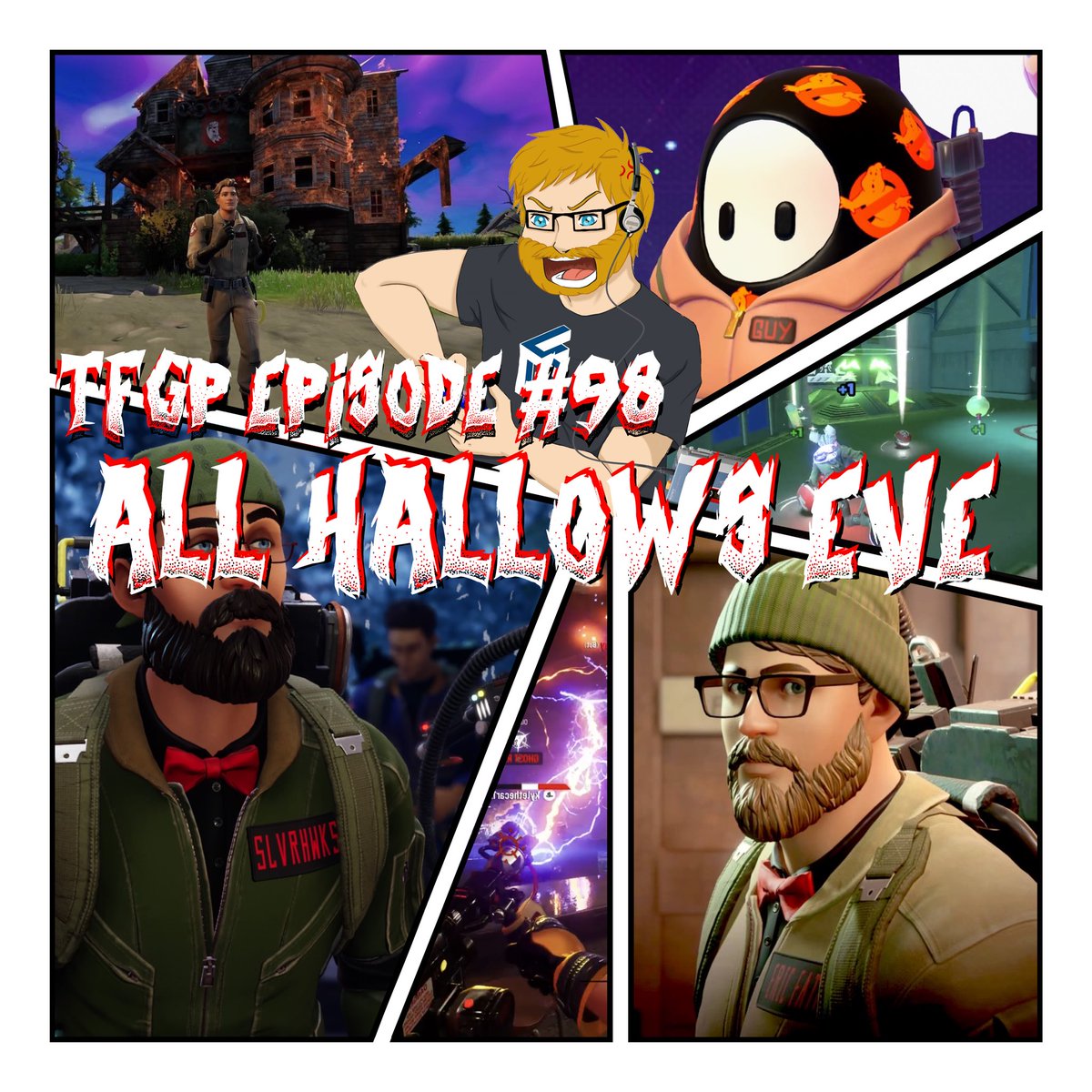 FathergamerPod's tweet photo. We are releasing a new HALLOWEEN episode tonight so stay tuned! Here’s a peek at the artwork. In the episode we also have a review of @IllFonic’s @GhostbustersSU so GET READY! https://t.co/hrRYoo2StU