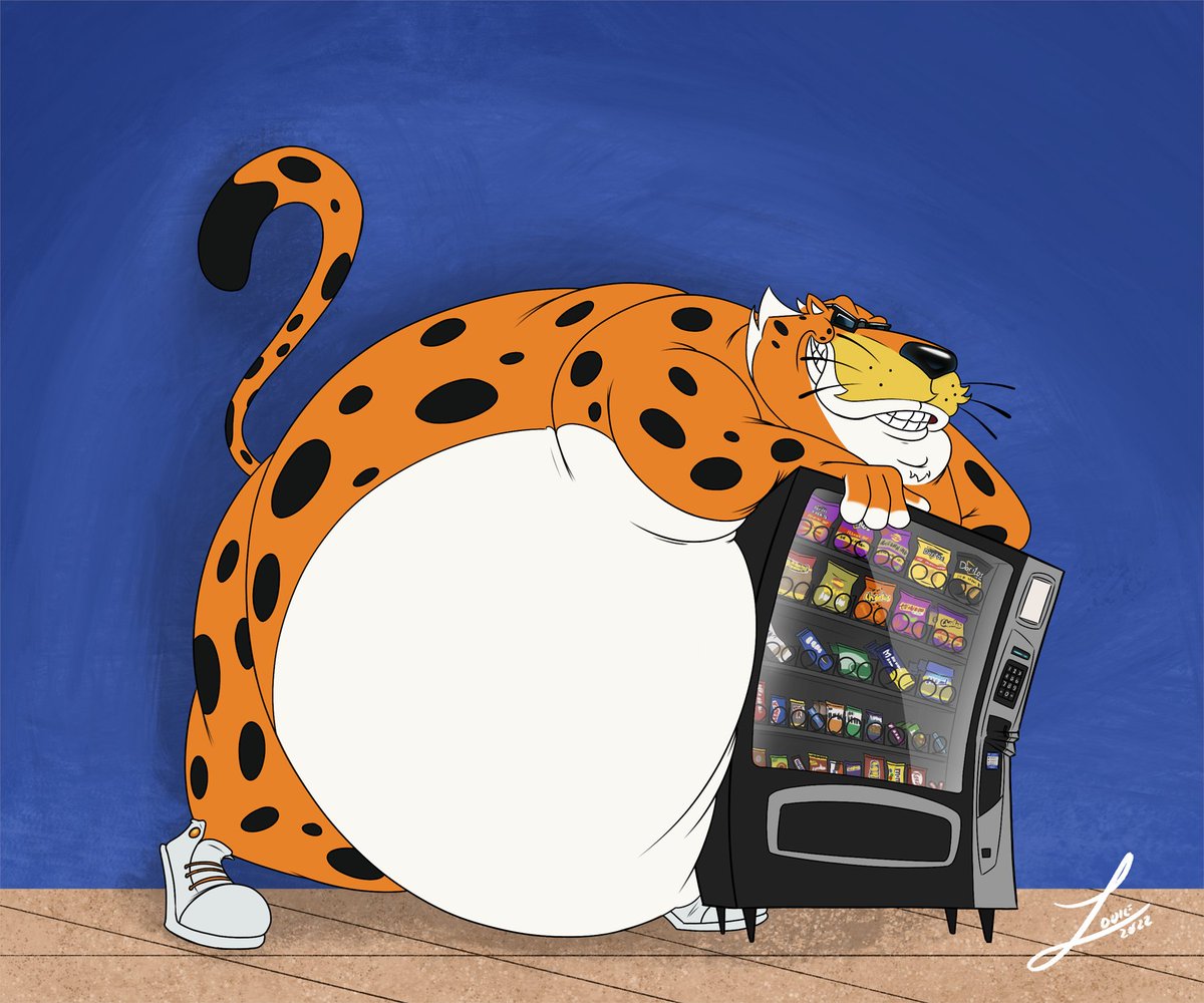 Always watch out for this cheesy cheetah hanging around the vending machines. Hope you brought enough change to feed him... Enjoy!