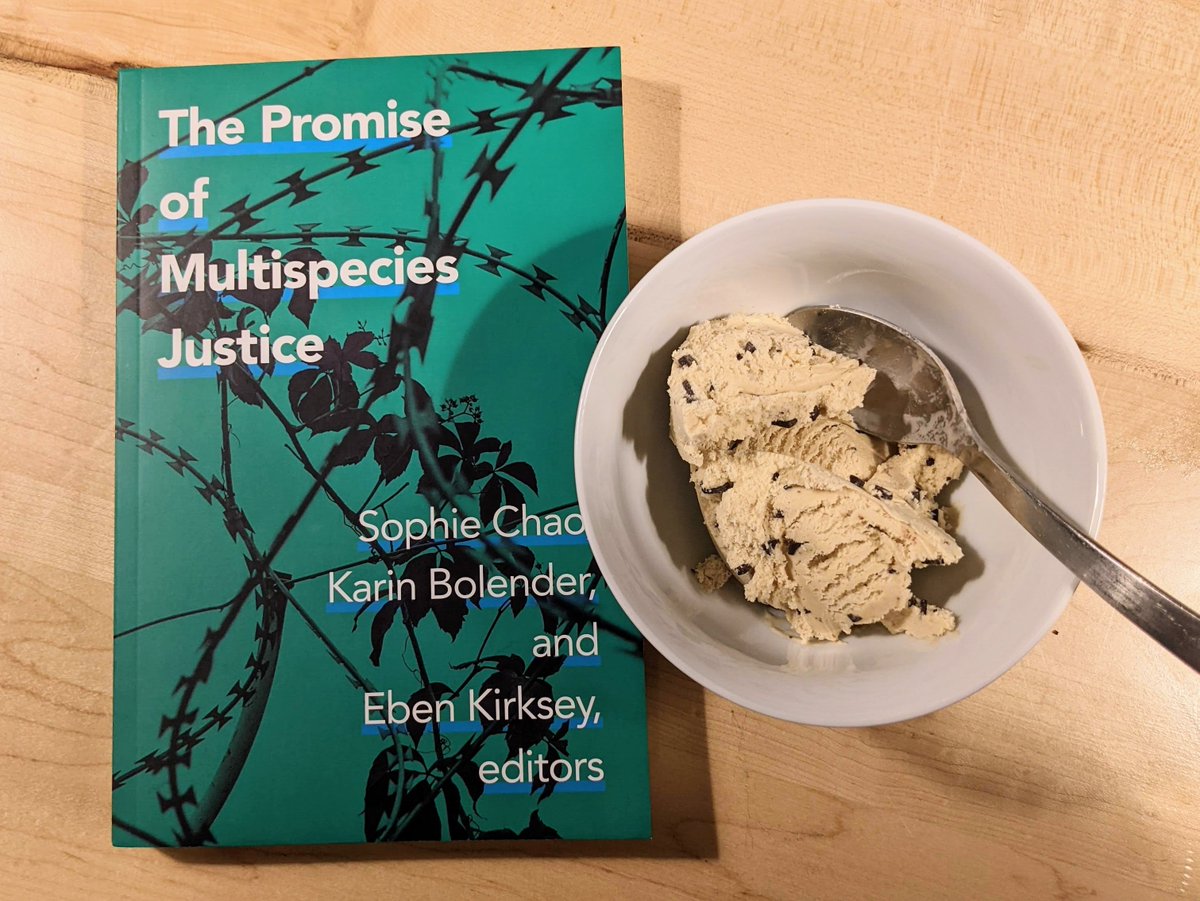 Something tell me I'm going to need that ice cream for comfort as I begin reading The Promise of Multispecies Justice, Editors @Sophie_MH_Chao Karin Boldender &amp; <a href="/eben_kirksey/">Eben Kirksey</a>