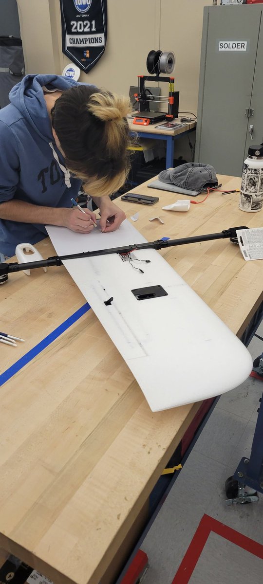 RAERrobotics's tweet image. Our #SUAS team made some excellent progress in the last week. Glued together the main body of the frame, mounted the vertical motor mounts, and added motors onto the folding mounts! Interested in helping further? They&apos;ll be in the #RAER lab at 6pm! #embryriddledaytona