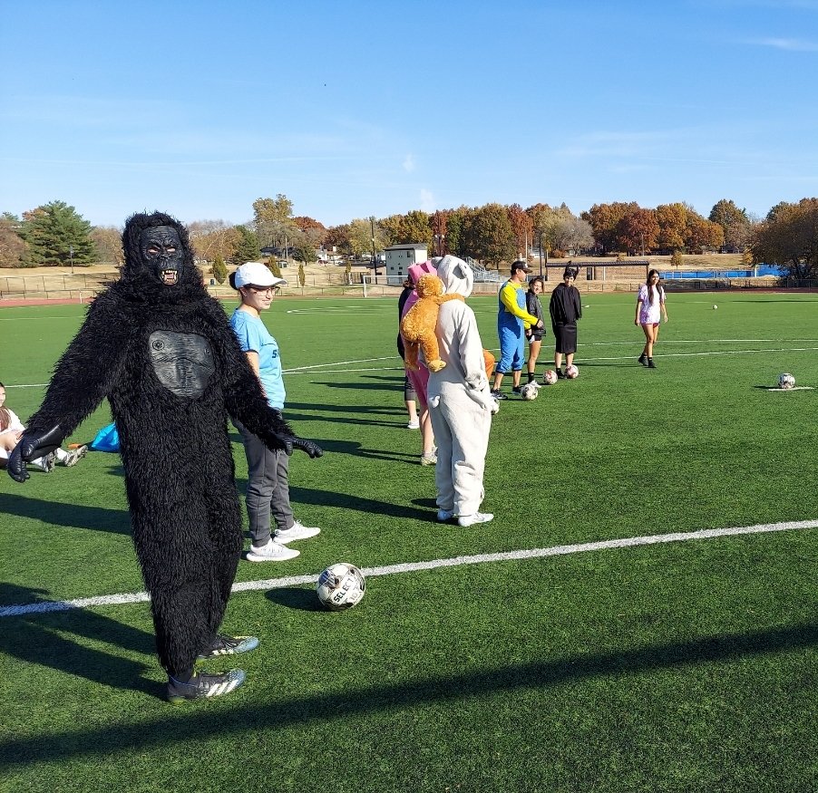 Your <a href="/bluedevil_wsoc/">KCKCC Women's Soccer</a> practice looked a little different today. Happy Halloween!!!