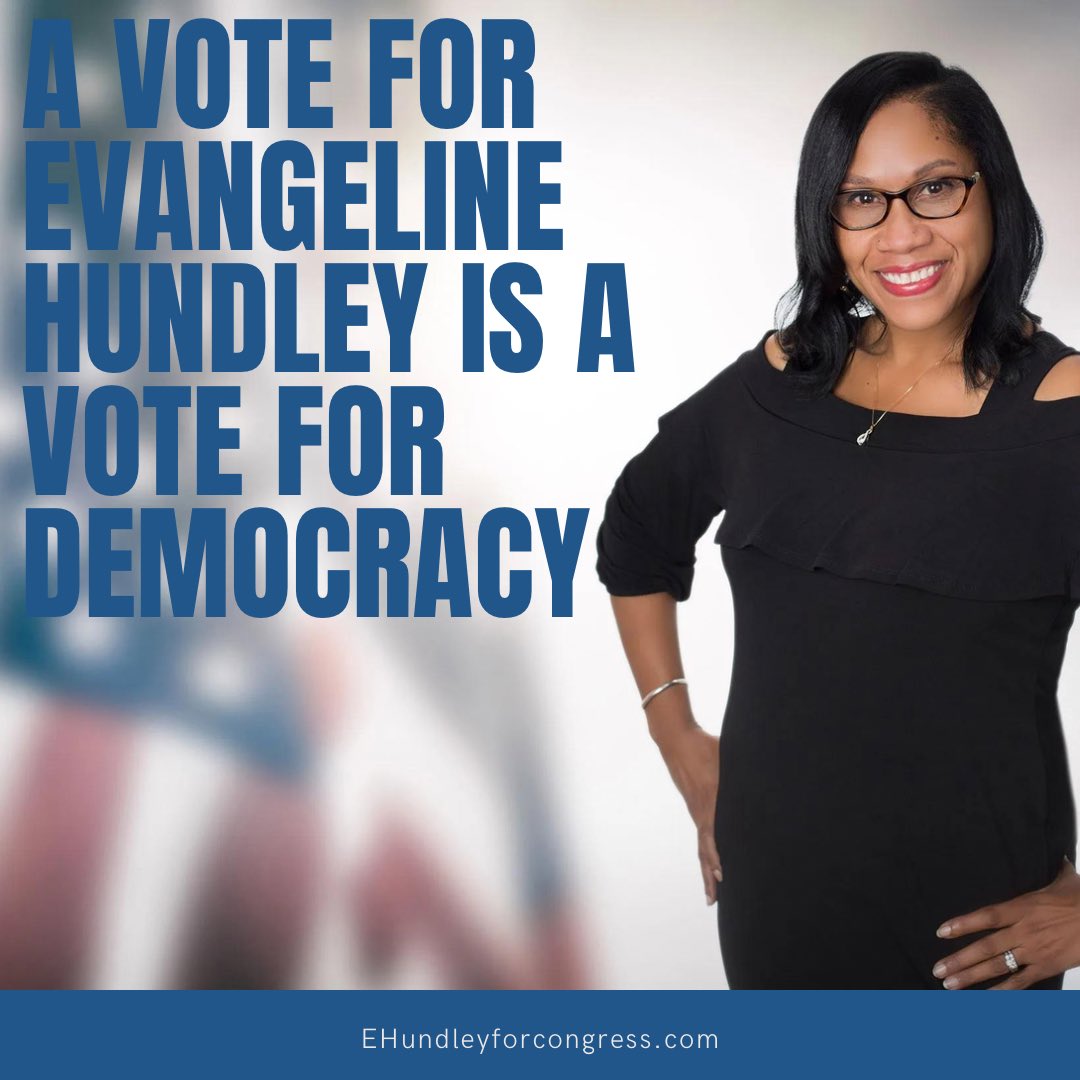 district5eva's tweet image. Choose democracy this election. Choose Evangeline Hundley.