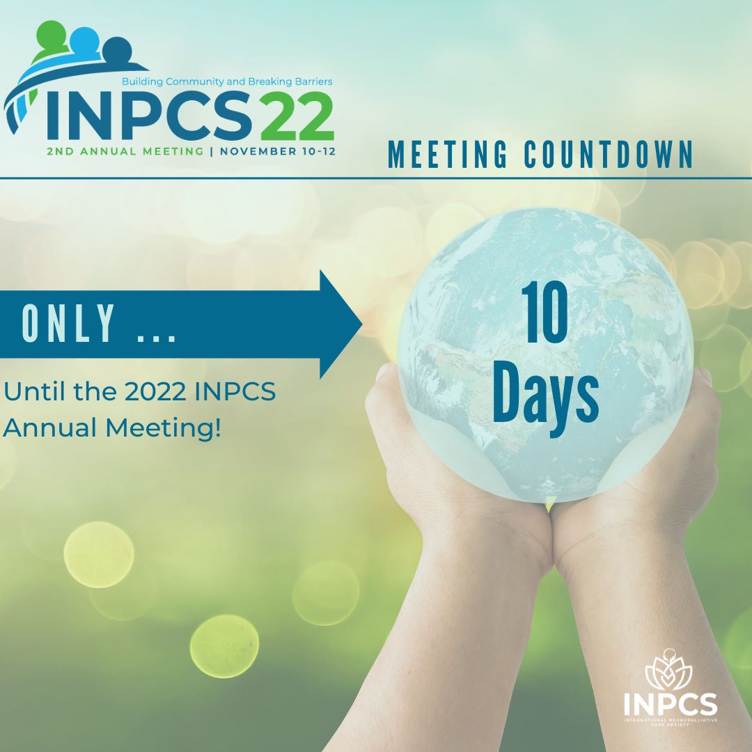 Are you counting down the days? Only 10 more days until the INPCS22 Conference! For more information about the INPCS22 conference and how to register please visit: inpcs.org/inpcs22 #inpcs22 #MedTwitter #neuropal