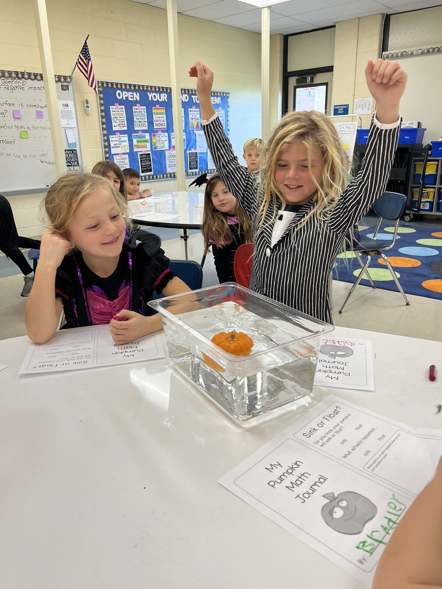 STEM_with_Mrs_N's tweet image. Pumpkin Investigations for Halloween #sinkorfloat #LBLeads #SpookySTEM 🎃 @LbnyLido