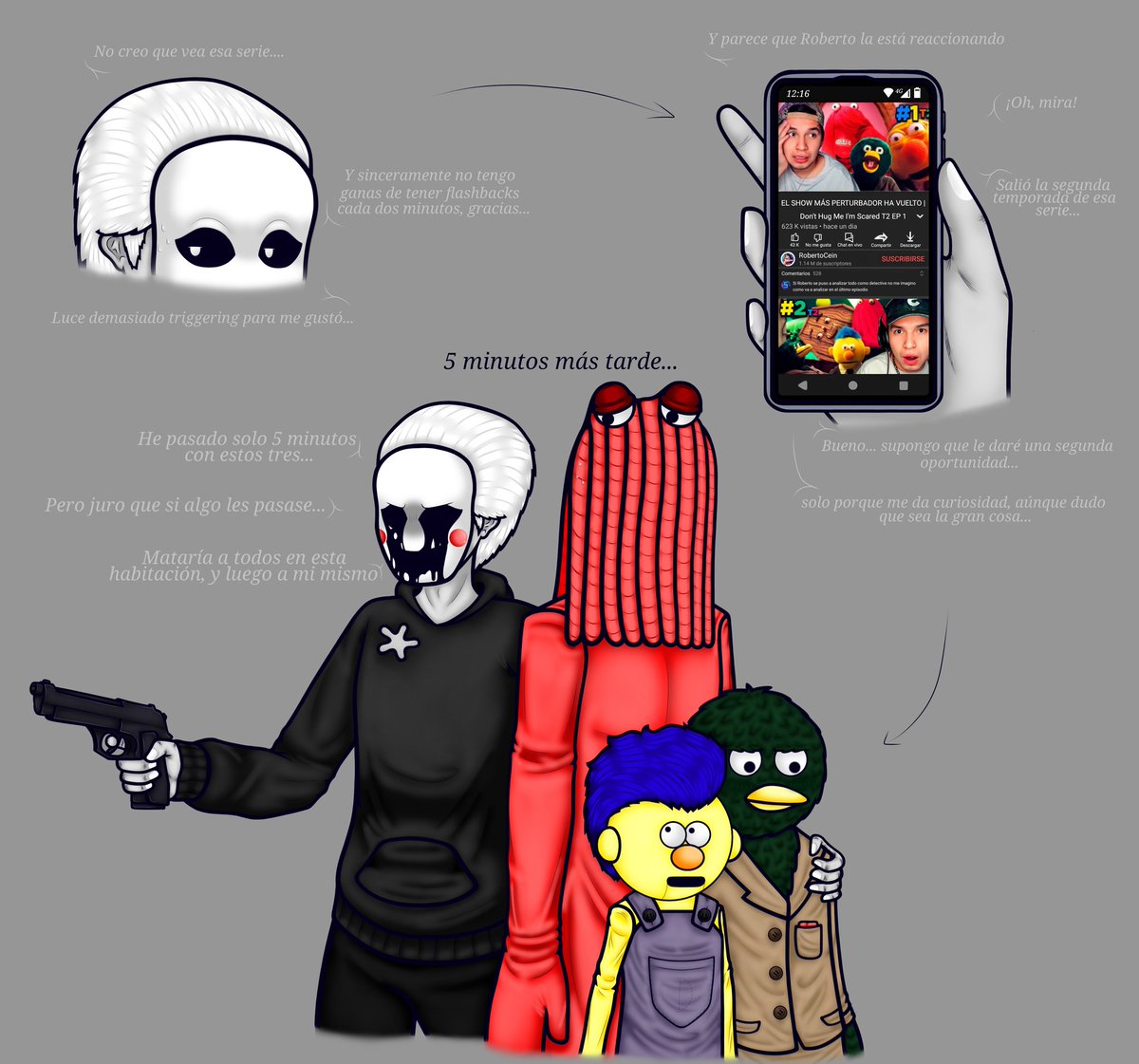 GabytheShell's tweet photo. Don't Hug Me I'm Scared Fanarts Parte 1
#Halloween #digitalart #digitaldrawing #dhmisfanart #DHMIS #DHMISRedGuy #dhmisyellowguy #dhmisduckguy #redxduck https://t.co/f7XtFQkdE4