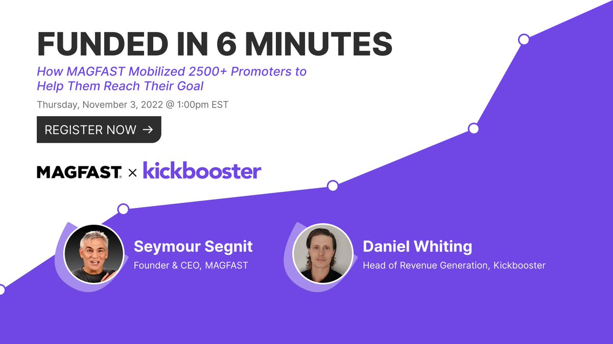 Find out how MAGFAST LLC raised over $800,00 USD for their Indiegogo campaign!

Tune in on Thursday, November 3 at 1pm EST.

Register now! kickbooster.ac-page.com/kickbooster-ma…