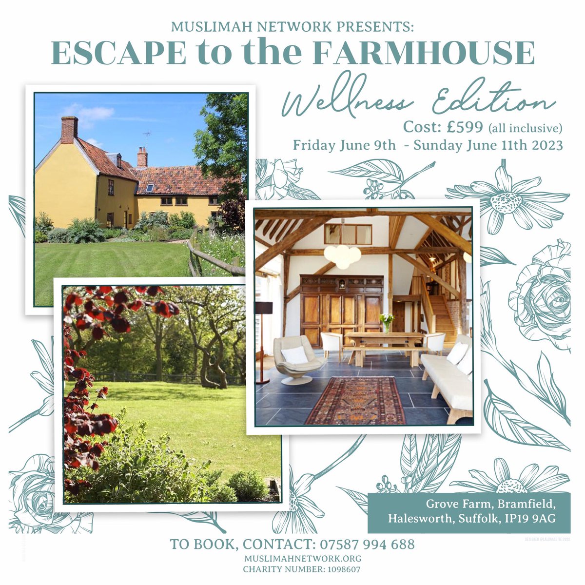 MuslimahNet_'s tweet photo. We’re hosting an exclusive sisters’ well-being retreat event in Suffolk, June 2023. Book early to avoid disappointment! https://t.co/vIUAmWw5rg