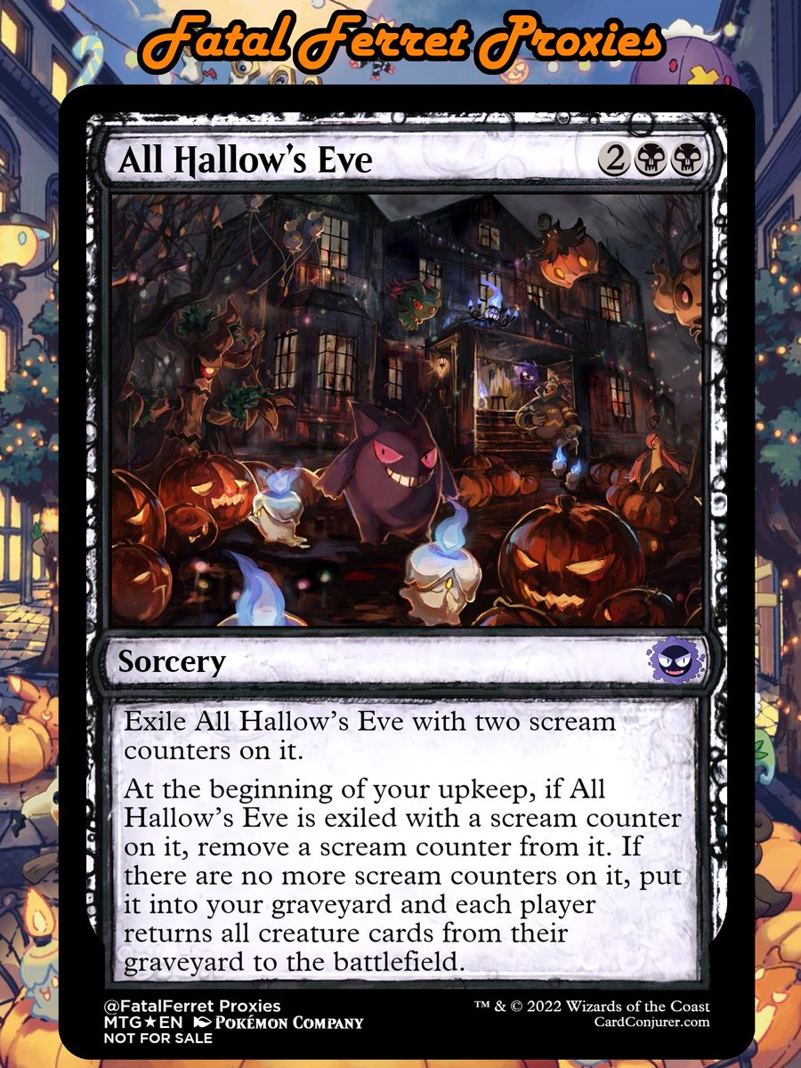 HAPPY HALLOWEEN EVERYONE!!!! Enjoy this spooky Pokmon Proxy! What's your  favourite spooky Pokmon? I'm choosing Mimikyu!! #MTG #MTGProxy  #CardConjurer #Pokemon #Halloween #MagicTheGathering