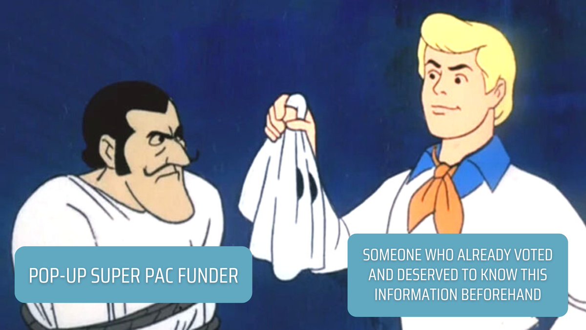 Pop-up” super PACs pop up fast \u0026 spend big in your elections, financing ads  that promote \u0026 attack candidates. But they won't disclose their funders  until after #ElectionDay. To meaningfully evaluate these, image size:1200x675