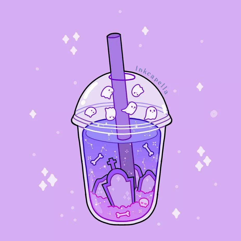 Inkcapella's tweet photo. Graveyard boba tea https://t.co/CHgZc1qKvo