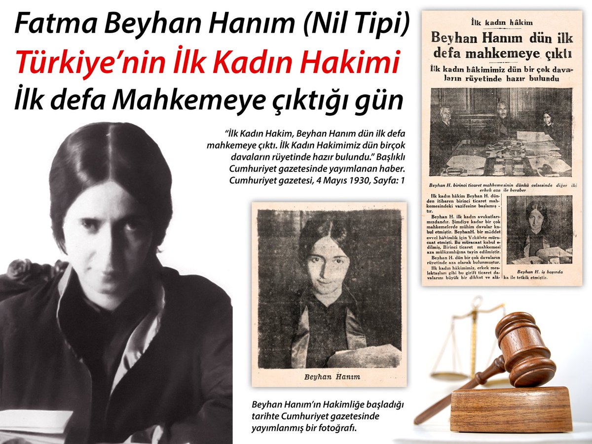 Tarih Saka on X: "1- Fatma Beyhan Hanım'ın Türkiye'de Kim Kimdir adlı  eserdeki biyografisi: "Beyhan Tipi (Türkiye'nin ilk Kadın Hakimi, Avukat)  İstanbul'da 11 Ekim 1912 cumartesi günü dünyaya geldi. İstanbul  Üniversitesi Hukuk