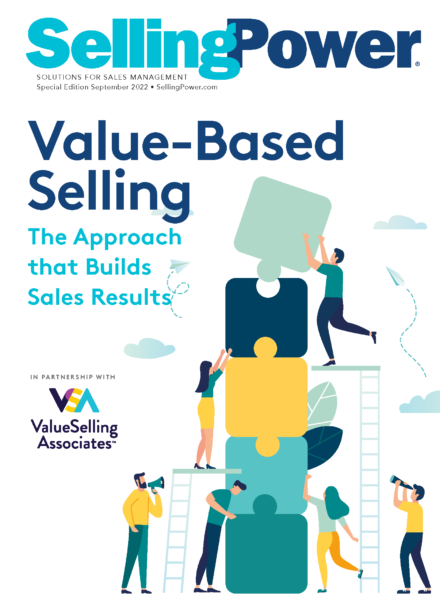 SellingPowerMag's tweet photo. "Research shows that salespeople who embrace value-based selling begin with a clear understanding of the buyer's needs...and quantifiable outcomes."
Subscribe to your @ValuSelling special edition today: https://t.co/whd2mTan1T
#valuebasedselling #specialedition #digitalsales https://t.co/461SV3864P